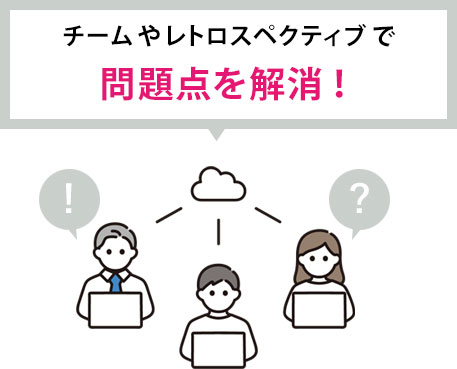 チームやレトロスペクティブで問題点を解消!